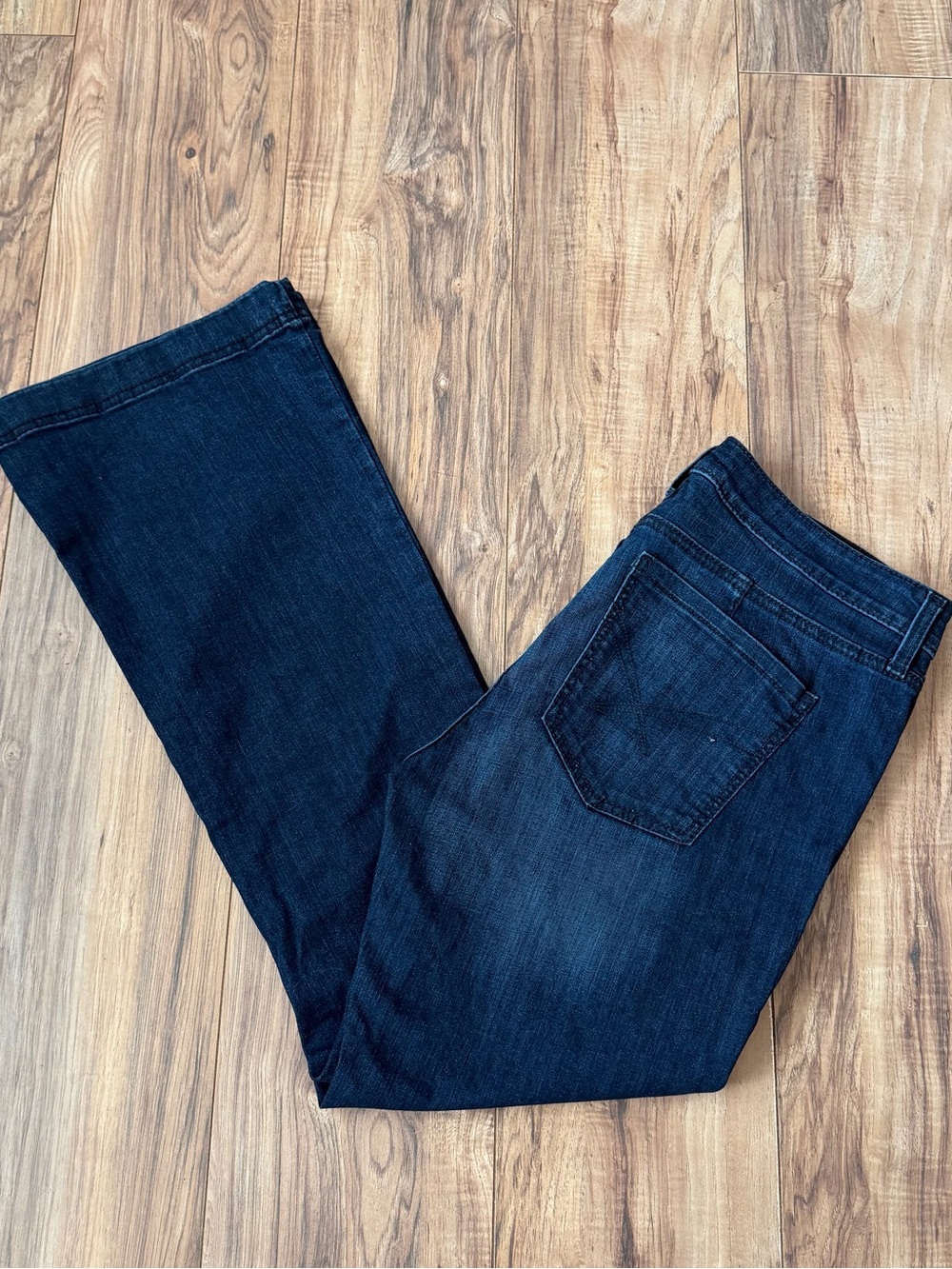 Cinch Lynden Dark Wash Wide Leg Trouser Jeans - Deep Blue • Size: 32R / 13R x 34